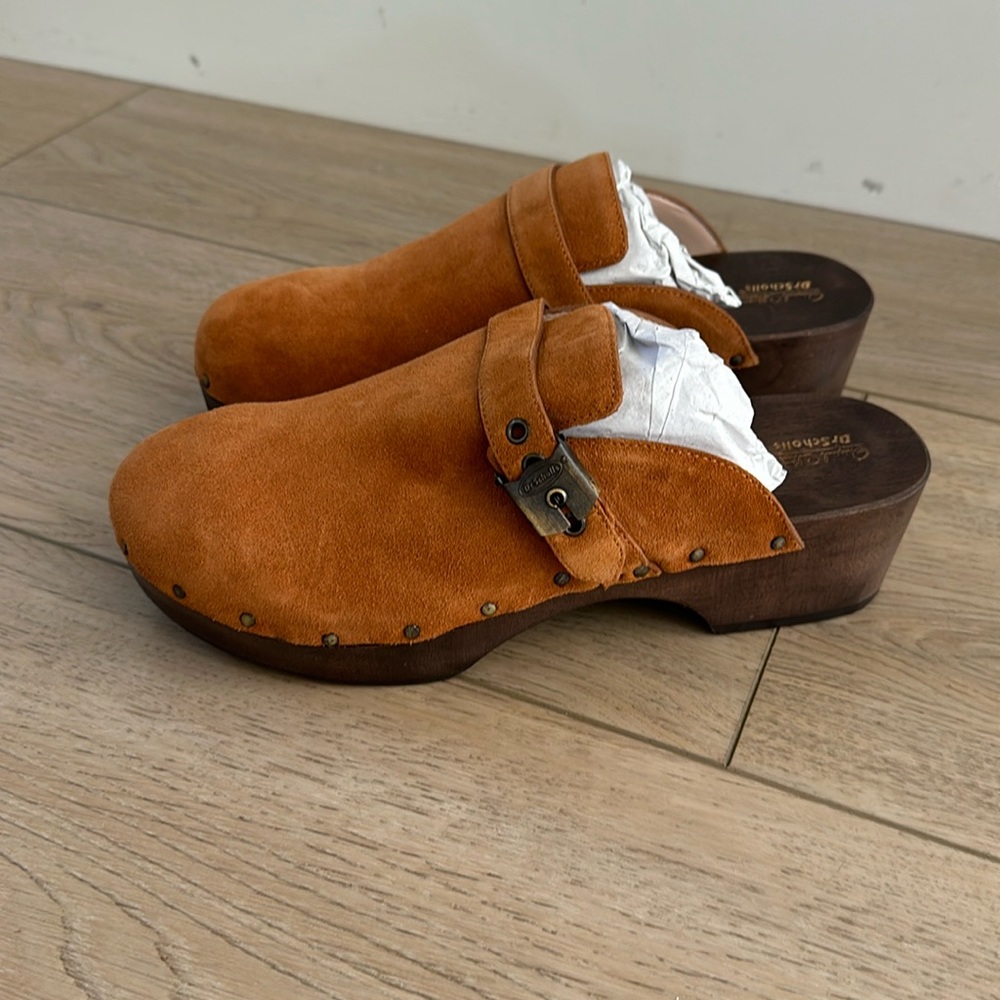 New Dr Scholls Leather/Suede Clog size 10